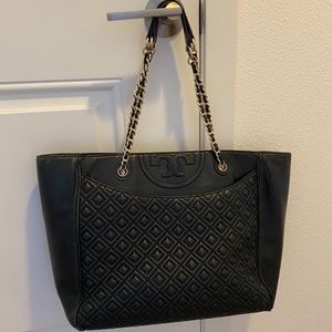 Tory Burch Black Fleming Tote